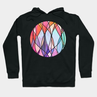 Purple & Peach Love - abstract painting in rainbow pastels Hoodie